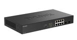 Коммутатор D-Link DGS-1010P/B1A 8x1Гбит/с 2SFP 8PoE 8PoE+ 125W неуправляемый