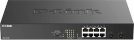 Коммутатор D-Link DGS-1010P/B1A 8x1Гбит/с 2SFP 8PoE 8PoE+ 125W неуправляемый
