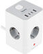 Сетевой удлинитель Buro BU-PTE4.1UC-W 1.5м (4 розетки) белый (пакет ПЭ) Сетевой удлинитель Buro BU-PTE4.1UC-W 1.5м (4 розетки) белый (пакет ПЭ)