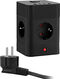 Сетевой удлинитель Buro BU-PTE4.1UC-Plus-B 1.5м (4 розетки) черный (пакет ПЭ)