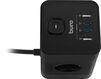 Сетевой удлинитель Buro BU-PTE4.1UC-Plus-B 1.5м (4 розетки) черный (пакет ПЭ)
