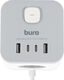Сетевой удлинитель Buro BU-PC3.1UС-W 1.5м (3 розетки) белый (пакет ПЭ) Сетевой удлинитель Buro BU-PC3.1UС-W 1.5м (3 розетки) белый (пакет ПЭ)