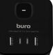Сетевой разветвитель Buro BU-PW3UC-B (3 розетки) черный (пакет ПЭ)