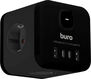 Сетевой разветвитель Buro BU-PW3UC-B (3 розетки) черный (пакет ПЭ)