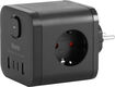 Сетевой разветвитель Buro BU-PW3UC-B (3 розетки) черный (пакет ПЭ)