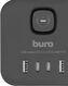 Сетевой разветвитель Buro BU-PW3UC-B (3 розетки) черный (пакет ПЭ)
