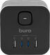 Сетевой разветвитель Buro BU-PW3UC-Plus-B (3 розетки) черный (пакет ПЭ) Сетевой разветвитель Buro BU-PW3UC-Plus-B (3 розетки) черный (пакет ПЭ)