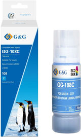 Чернила G&amp;G GG-108C C13T09C24A голубой70мл для Epson Ecotank L8050/ L18050