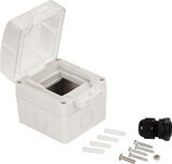 Розетка Lanmaster LAN-MB-F45/ 1-WP настен. MosaicRJ45 1 LAN-MB-F45/1-WP