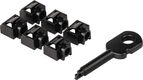 Блокиратор Lanmaster LAN-SEC45-PL-SET-BK (упак.:6шт) 6м черный