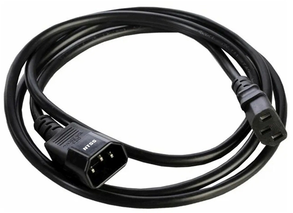Шнур питания NTSS NTSS-PC13143 C13-С14 проводник.:3x1мм2 1м 220/ 250В 10А черный