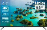Телевизор LED Haier 43" LED S2 Frameless черный 4K Ultra HD 60Hz MEMC DVB-T DVB-T2 DVB-C DVB-S DVB-S2 USB WiFi Smart TV (RUS) DH1ZR7M00RU