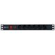 5bites Блок розеток PDU-10 6S / 10A / PVC / SWITCH / 1U / 19