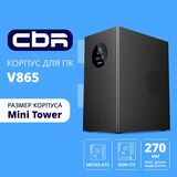 CBR Корпус mATX Minitower V865 PCC-MATX-V865-WPSU&nbsp;<img style='position: relative;margin:0' src='/image/only_to_order_edit.gif' alt='На заказ' title='На заказ' />