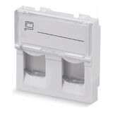 Вставка 45x45 для 2 модулей формата Keystone Jack (арт.078610) Cabeus FP-L-45-2M (Mosaic)