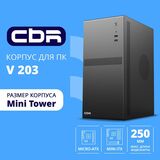 CBR Корпус mATX Minitower V203 PCC-MATX-V203-WPSU