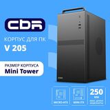 CBR Корпус mATX Minitower V205 PCC-MATX-V205-WPSU