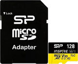 Флеш карта microSD 128GB Silicon Power SP128GBSTXLA2V1NSP Inspire + adapter