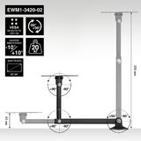 ExeGate ExeGate EWM1-3420-02 (VESA 50x50, 75x75, 100x100, макс.нагрузка 20 кг, наклон -10&deg;/ +10&deg;, поворот -90&deg;/ +90&deg;, вращение 360&deg;, расстояние до стены 40-345мм, цвет черный) EX297366RUS