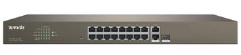Коммутатор Tenda TEF1218P-16-250W (L2) 16x100Мбит/с 2x1Гбит/с 1xКомбо(1000BASE-T/SFP) 16PoE 230W управляемый