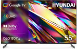 Телевизор LED Hyundai 55" H-LED55BU7011 Google TV Frameless Metal черный 4K Ultra HD 60Hz DVB-T DVB-T2 DVB-C DVB-S DVB-S2 USB WiFi Smart TV