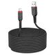 HOCO X59/ USB кабель Micro/ 3m/ 2.4A/ Нейлон/ черный
