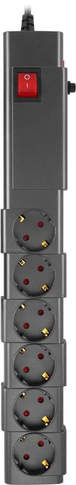 Сетевой фильтр Buro 600SPro-16-3-G 3м (6 розеток) графитовый (коробка)
