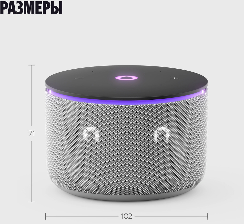 Умная колонка Yandex Станция Мини 3 Про Алиса серый 18W 1.0 BT/Wi-Fi (YNDX-00059GRY) Умная колонка Yandex Станция Мини 3 Про Алиса серый 18W 1.0 BT/Wi-Fi (YNDX-00059GRY)