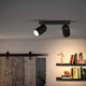 Philips PONGEE bar/tube black 2xNW 230V