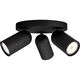 Philips PONGEE plate/spiral black 3xNW 230V