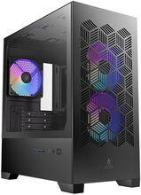 Корпус Azza AEROHEX-M черный без БП mATX 4x120mm 1xUSB2.0 2xUSB3.0 audio bott PSU CSAZ-203A03M