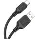 HOCO X90/ USB кабель Type-C/ 1m/ 3A/ Силикон/ Black