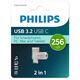 PHILIPS USB Drive 256Gb PHILIPS 2-in-1 USB 3.2 USB C