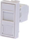Панель Suprlan 10-0360-1 лицевая со шторкой 22.5x45 1xKeystone ABS пластик белый Панель Suprlan 10-0360-1 лицевая со шторкой 22.5x45 1xKeystone ABS пластик белый