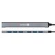Exegate EX299790RUS USB-Хаб (концентратор) 7-в-1 ExeGate DUB-761C3 (кабель-адаптер USB Type-A + Type-C --> 6xUSB2.0, 1xUSB3.0, Plug&Play, серебристый)