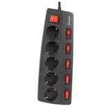 Filum Сетевой фильтр FL-SPL5-1.8M-BL