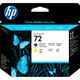 Матовая чёрная и жёлтая печатающая головка HP 72 C9384A  