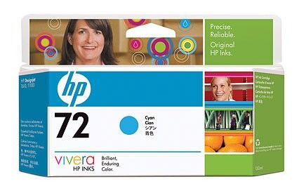 HP картридж №72 голубой 130 мл