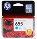 HP картридж №655 голубой (600 стр)  