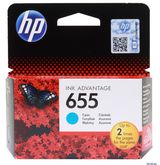 HP картридж №655 голубой (600 стр) CZ110AE