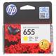 HP картридж №655 желтый (600 стр)  