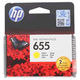 HP картридж №655 желтый (600 стр)  