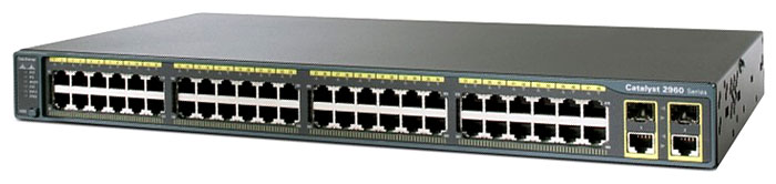 Cisco
Коммутатор Catalyst 2960 Plus 48 10/100 + 2 T/SFP LAN Lite