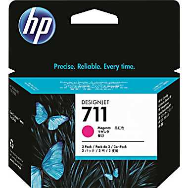 HP №711 Тройная упаковка Картридж для принтеров пурпурный