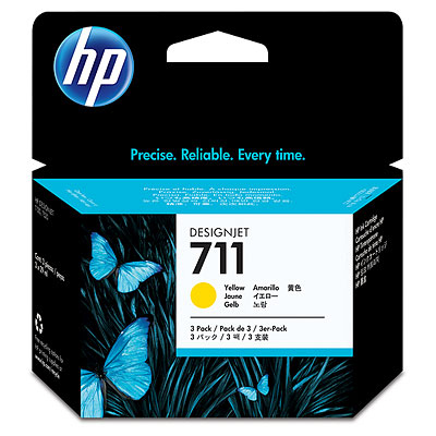 HP №711 Тройная упаковка Картридж для принтеров желтый