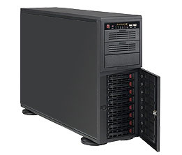 Supermicro SuperChassis 4U 743TQ-1200B-SQ/ no HDD(8)LFF/ 3x 5.25/ 7xFH/ 1x1200W Platinum(12